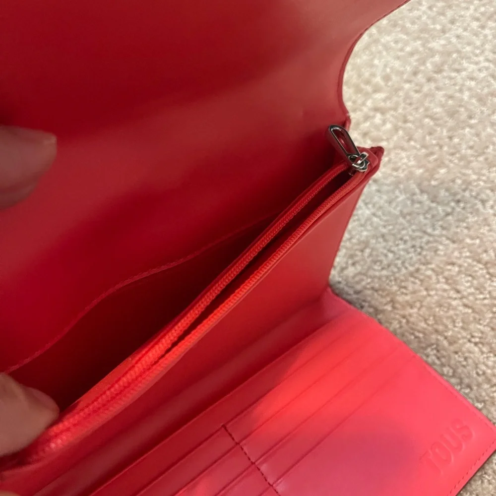 Tous Purple Leather Knot-Accent Wallet Clutch - Picture 3 of 6